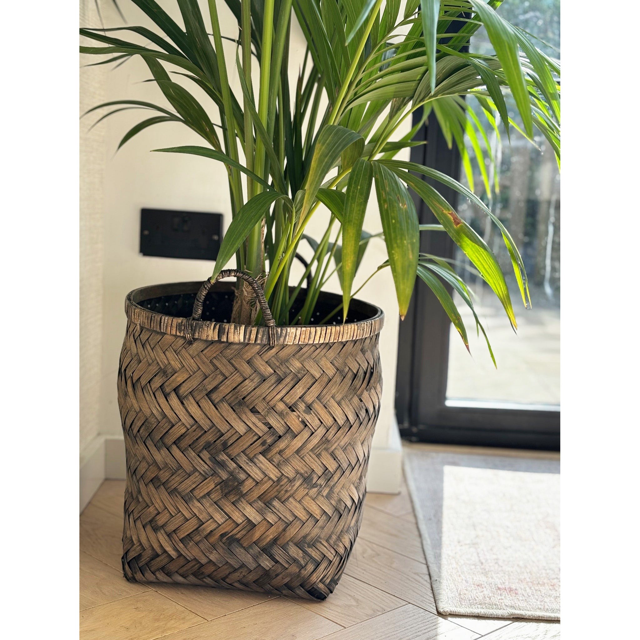 Blackened Bamboo Basket